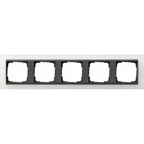 Gira 021524 afdekraam 5-voudig Event Opaque wit mat/antraciet mat