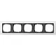 Gira 021524 afdekraam 5-voudig Event Opaque wit mat/antraciet mat