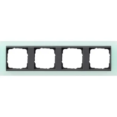 Gira 021485 afdekraam 4-voudig Event Opaque mint mat/antraciet mat