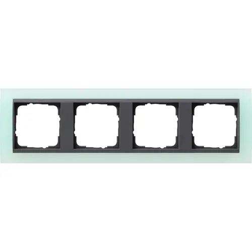 Gira 021485 afdekraam 4-voudig Event Opaque mint mat/antraciet mat