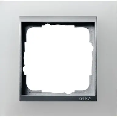 Gira 021150 afdekraam 1-voudig Event Opaque wit mat/aluminium mat