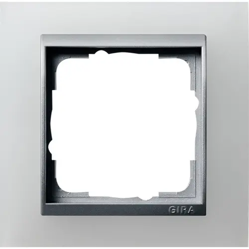 Gira 021150 afdekraam 1-voudig Event Opaque wit mat/aluminium mat