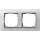 Gira 021250 afdekraam 2-voudig Event Opaque wit mat/aluminium mat