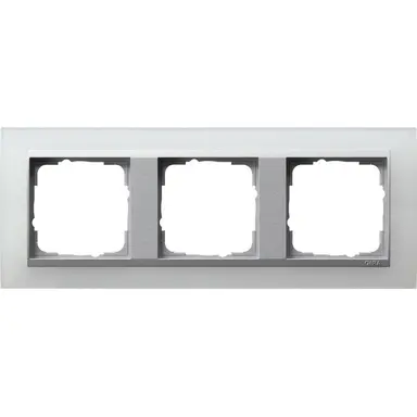 Gira 021350 afdekraam 3-voudig Event Opaque wit mat/aluminium mat