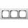Gira 021350 afdekraam 3-voudig Event Opaque wit mat/aluminium mat
