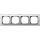 Gira 021450 afdekraam 4-voudig Event Opaque wit mat/aluminium mat