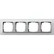 Gira 021450 afdekraam 4-voudig Event Opaque wit mat/aluminium mat