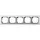 Gira 021550 afdekraam 5-voudig Event Opaque wit mat/aluminium mat