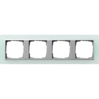 Gira 021451 afdekraam 4-voudig Event Opaque mint mat/aluminium mat