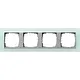 Gira 021451 afdekraam 4-voudig Event Opaque mint mat/aluminium mat