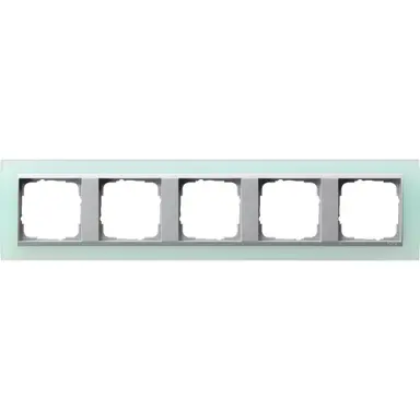 Gira 021551 afdekraam 5-voudig Event Opaque mint mat/aluminium mat