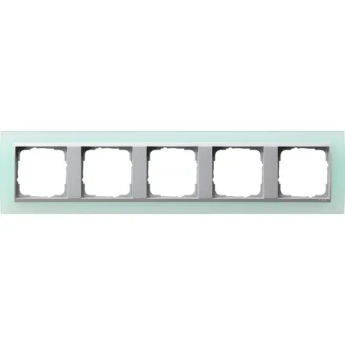 Gira 021551 afdekraam 5-voudig Event Opaque mint mat/aluminium mat