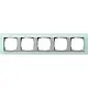 Gira 021551 afdekraam 5-voudig Event Opaque mint mat/aluminium mat