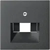 Gira 027028 centraalplaat RJ45 wandcontactdoos 1- en 2-voudig Systeem 55 antraciet mat