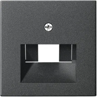 Gira 027028 centraalplaat RJ45 wandcontactdoos 1- en 2-voudig Systeem 55 antraciet mat