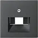 Gira 027028 centraalplaat RJ45 wandcontactdoos 1&2-voudig Systeem 55 antraciet mat