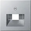 Gira 027026 centraalplaat RJ45 wandcontactdoos 1- en 2-voudig Systeem 55 aluminium mat