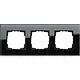 Gira 021305 afdekraam 3-voudig Esprit glas zwart