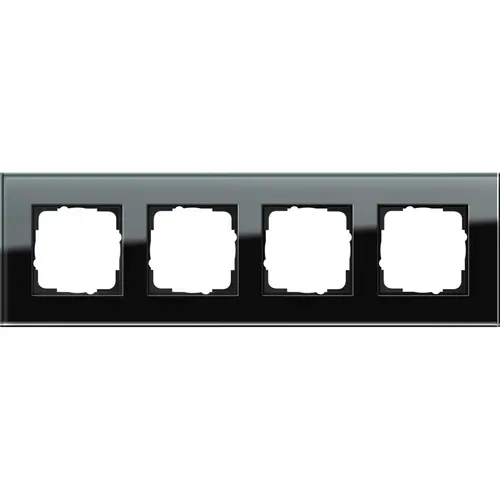 Gira 021405 afdekraam 4-voudig Esprit glas zwart