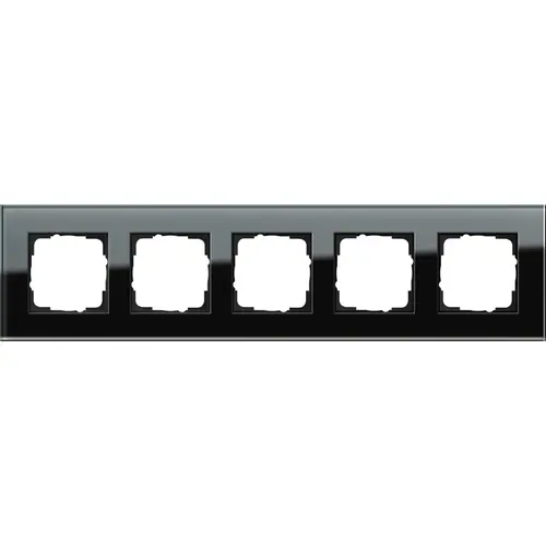 Gira 021505 afdekraam 5-voudig Esprit glas zwart