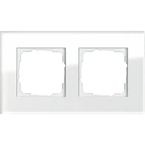 Gira 021212 afdekraam 2-voudig Esprit glas wit