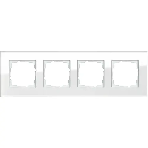 Gira 021412 afdekraam 4-voudig Esprit glas wit