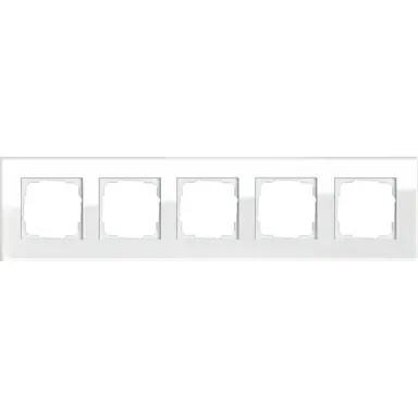 Gira 021512 afdekraam 5-voudig Esprit glas wit