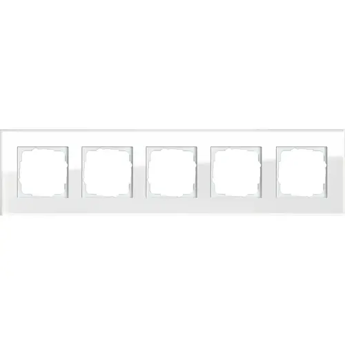 Gira 021512 afdekraam 5-voudig Esprit glas wit