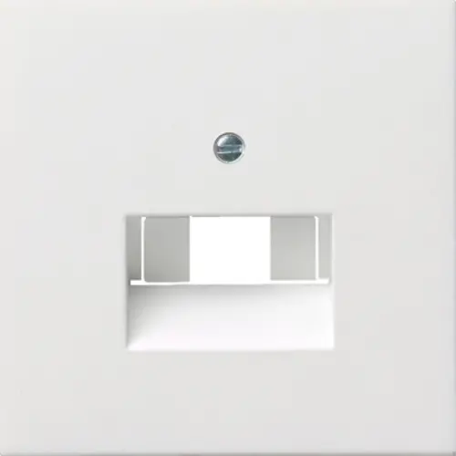 Gira 0270112 centraalplaat RJ45 wandcontactdoos 1&2-voudig F100 wit glans