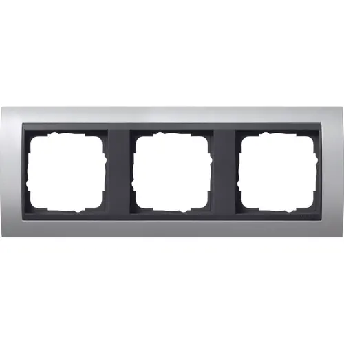 Gira 021306 afdekraam 3-voudig Event aluminium mat/antraciet mat