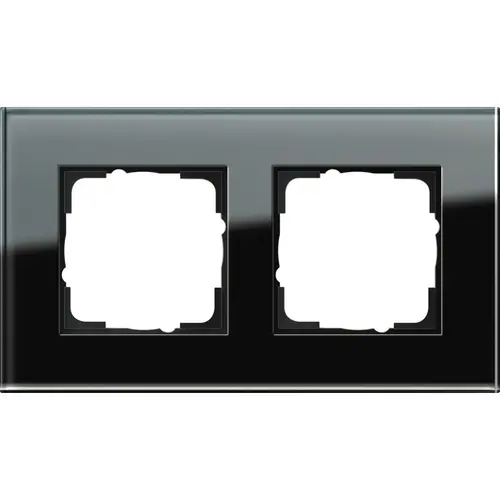 Gira 021205 afdekraam 2-voudig Esprit glas zwart