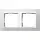 Gira 0212334 afdekraam 2-voudig Event Opaque wit mat/wit glans