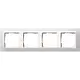 Gira 0214334 afdekraam 4-voudig Event Opaque wit mat/wit glans