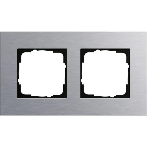 Gira 021217 afdekraam 2-voudig Esprit aluminium