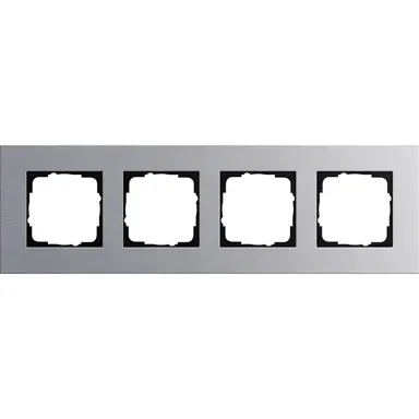 Gira 021417 afdekraam 4-voudig Esprit aluminium