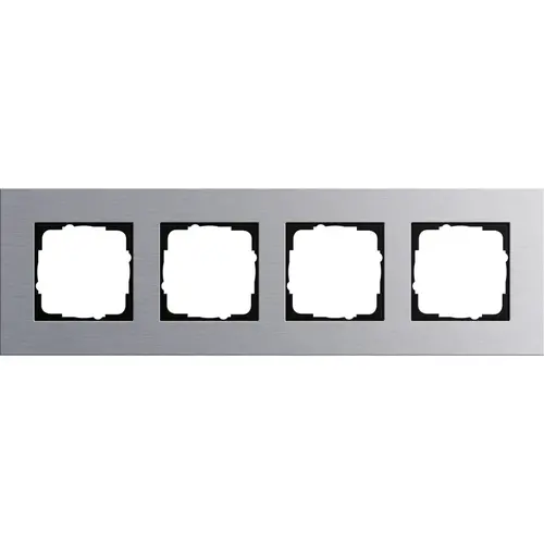 Gira 021417 afdekraam 4-voudig Esprit aluminium