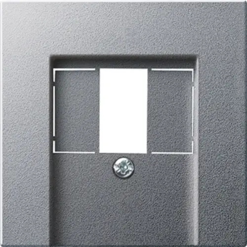 Gira 027626 centraalplaat USB Systeem 55 aluminium mat
