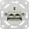Gira 245200 RJ45 data wandcontactdoos CAT6A 2-voudig