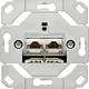 Gira 245200 RJ45 data wandcontactdoos CAT6A 2-voudig