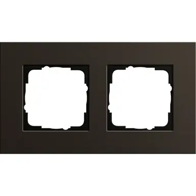 Gira 0212127 afdekraam 2-voudig Esprit aluminium bruin