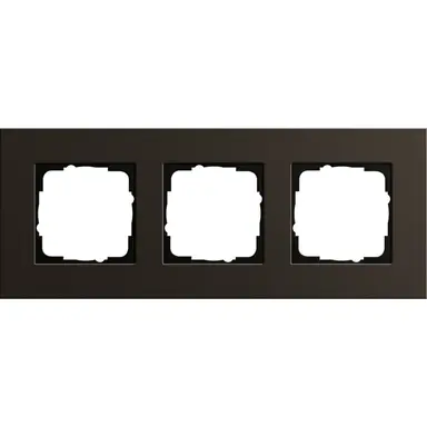 Gira 0213127 afdekraam 3-voudig Esprit aluminium bruin