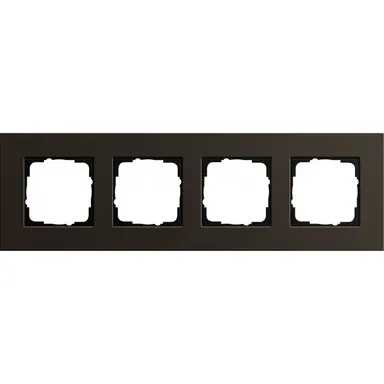 Gira 0214127 afdekraam 4-voudig Esprit aluminium bruin