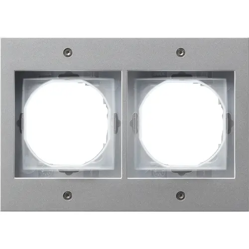 Gira 021265 afdekraam 2-voudig TX44 aluminium