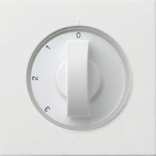 Gira 0669112 draaiknop driestandenschakelaar met nulstand F100 wit glans
