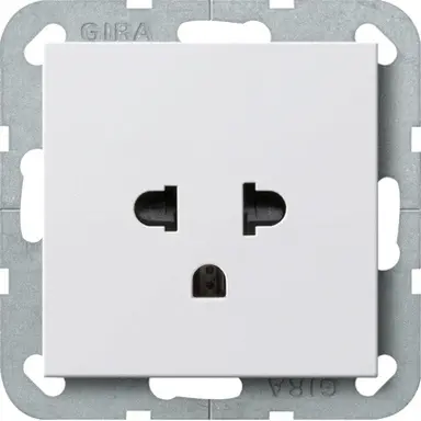 Gira 284003 wandcontactdoos EURO-US Systeem 55 wit glans