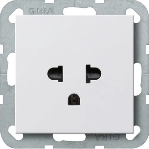 Gira 284003 wandcontactdoos EURO-US Systeem 55 wit glans