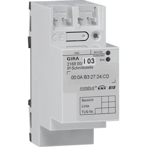 Gira 216800 ip-interface dra knx