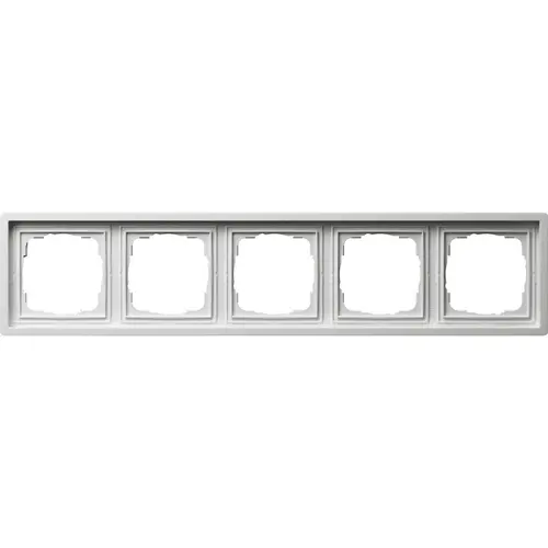 Gira 0215112 afdekraam 5-voudig F100 wit glans