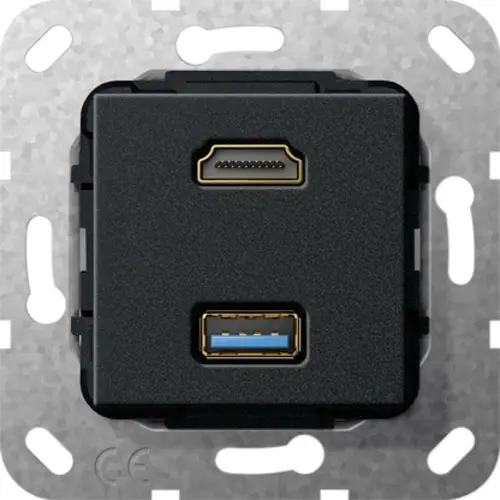 Gira 567910 aansl hdmi/USB klauwbevestiging zmt comm