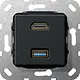 Gira 567910 aansl hdmi/USB klauwbevestiging zmt comm